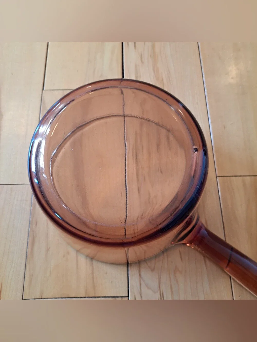 PYREX VISION Corning Ware Amber Glass Sauce Pan 1.5 L Cookware Pot With Lid USA